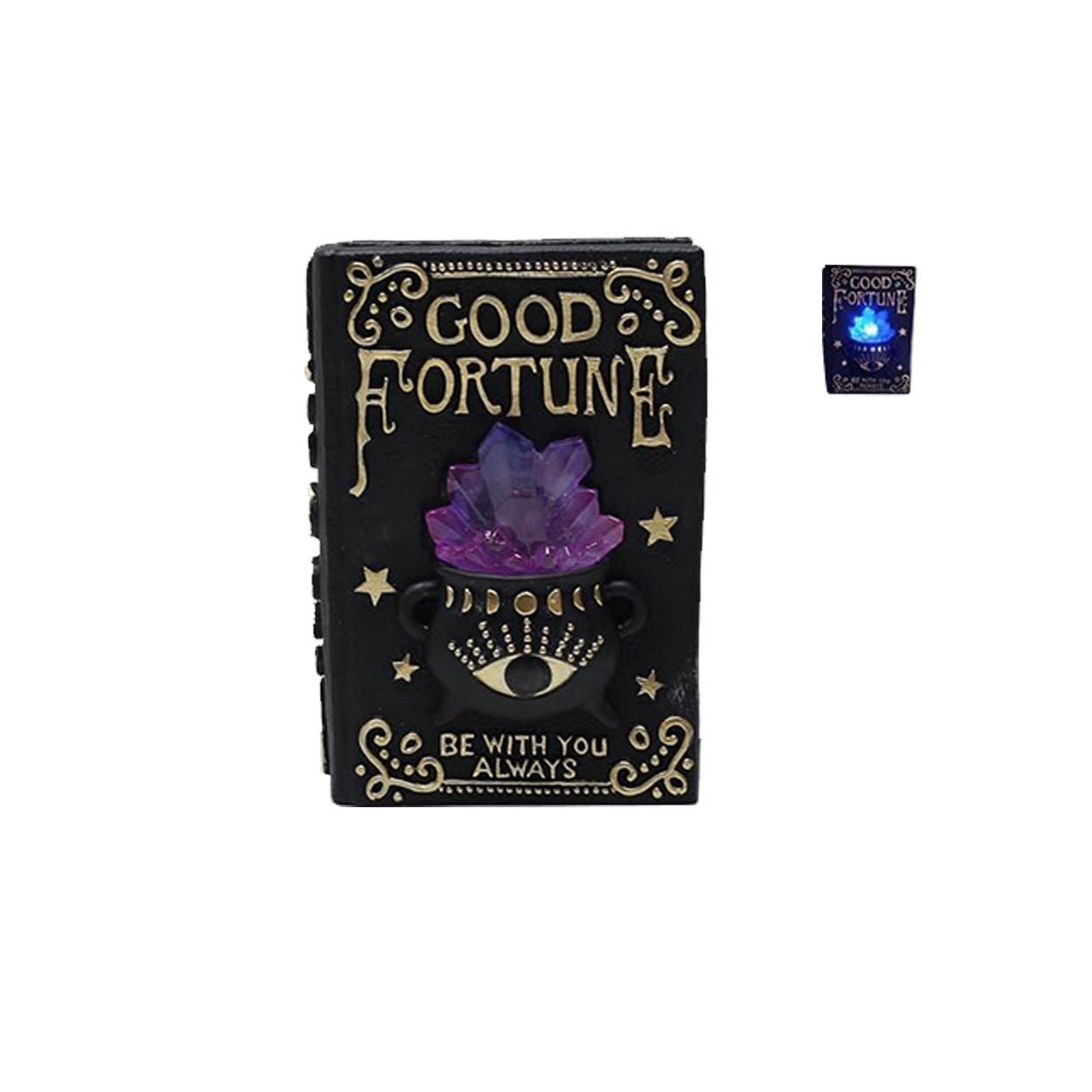 Book With Crystal Led B/O 15cm Purple