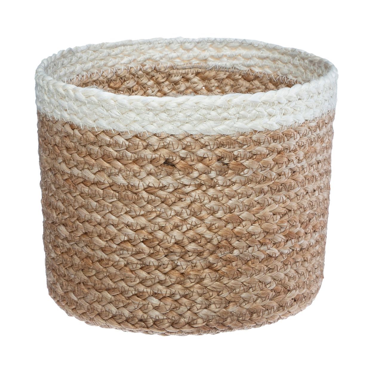 Jackson White Jute Basket L