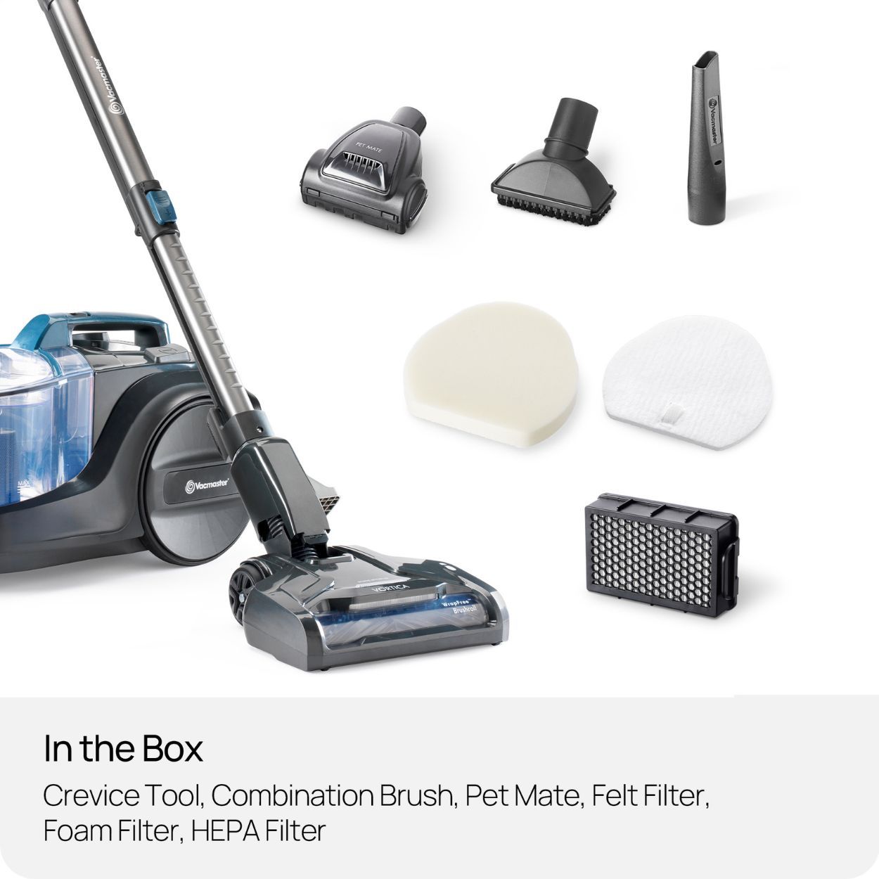 Vacmaster Vortica Cylinder Cleaner With Powered Floorhead