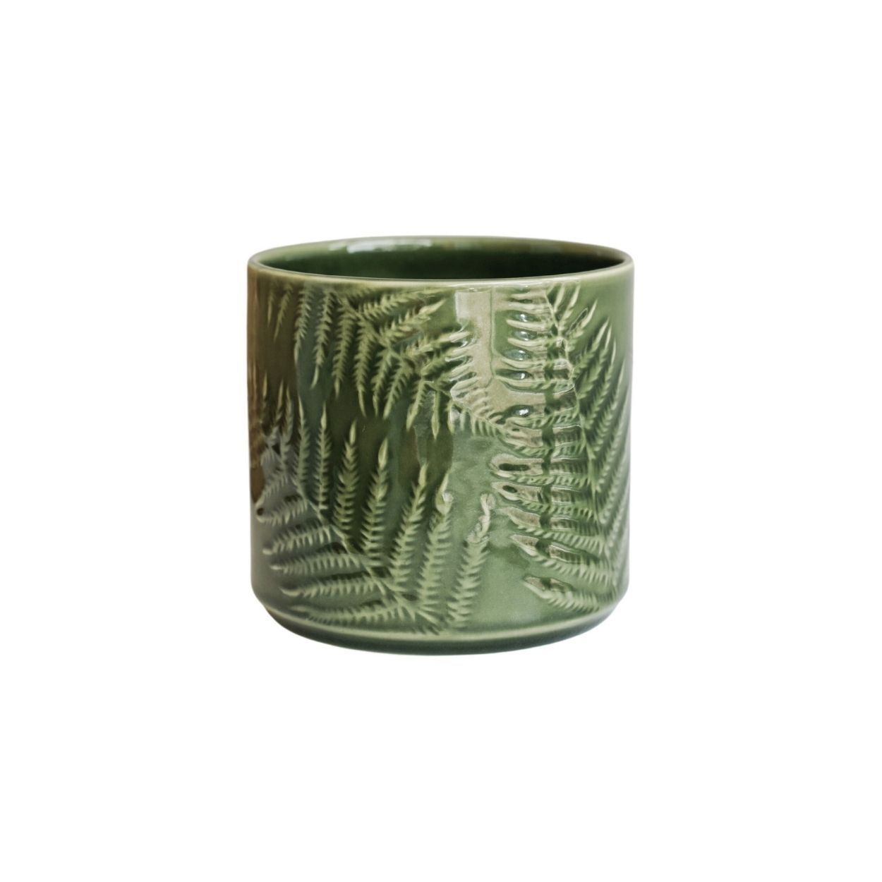 Orla Glazed Planter Fern Green 12cm