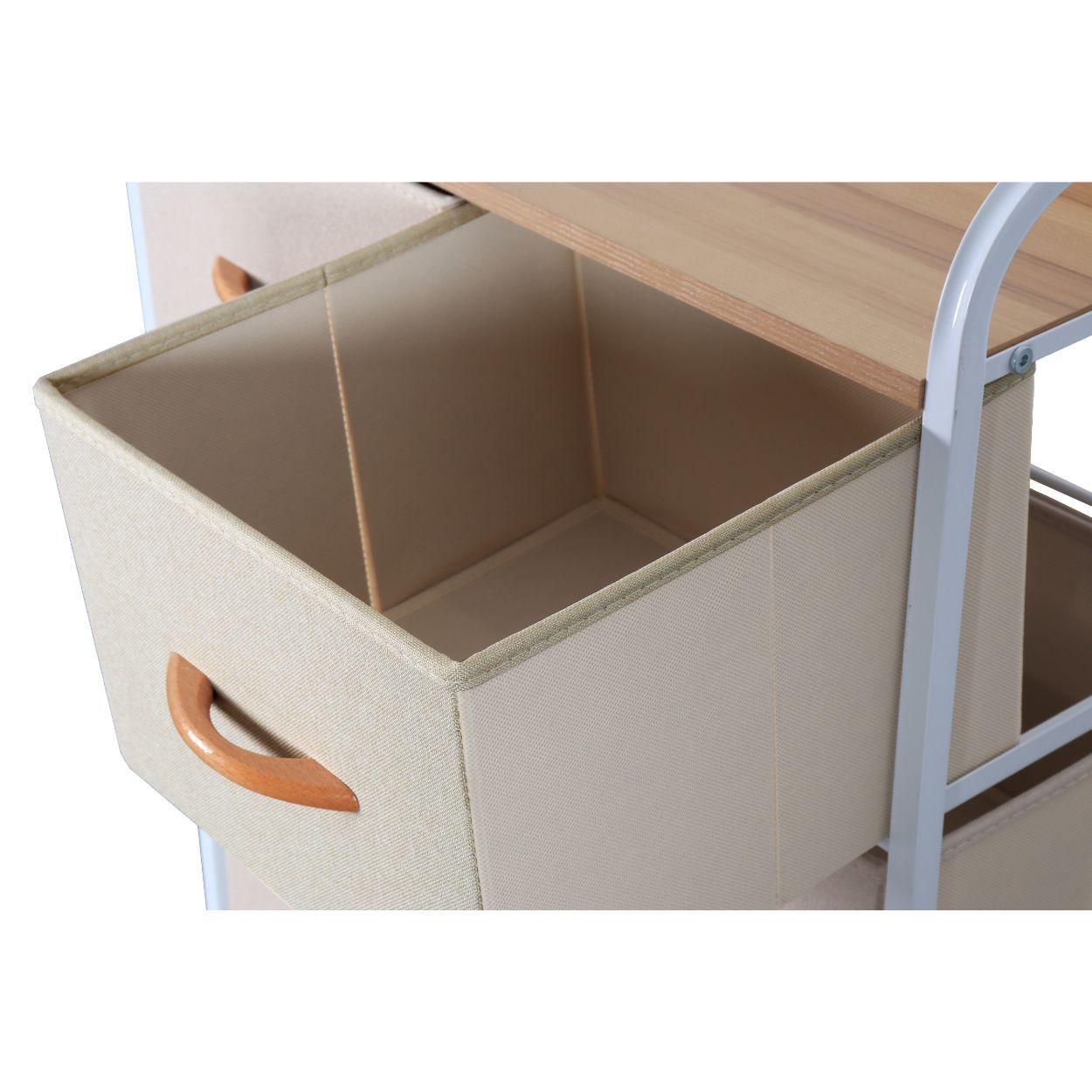 Sara Tall 5 Drawer Dresser Beige