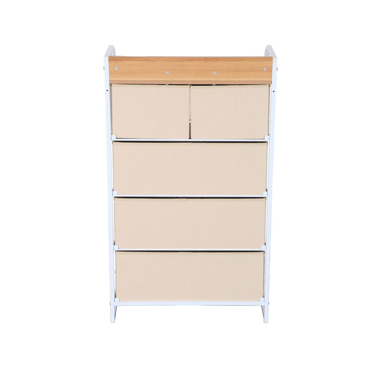 Sara Tall 5 Drawer Dresser Beige
