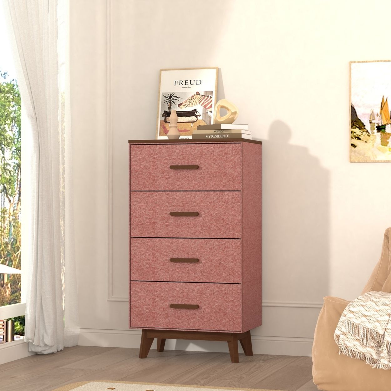 Lara 4 Drawers Dresser Terracotta