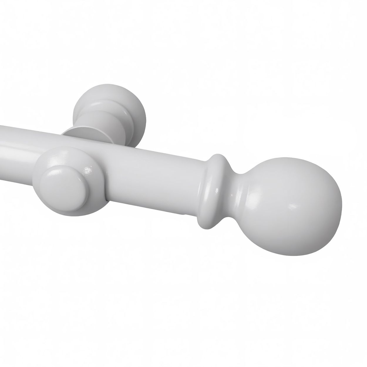 De Vielle 28mm Wooden Curtain Pole Grey 1.8m