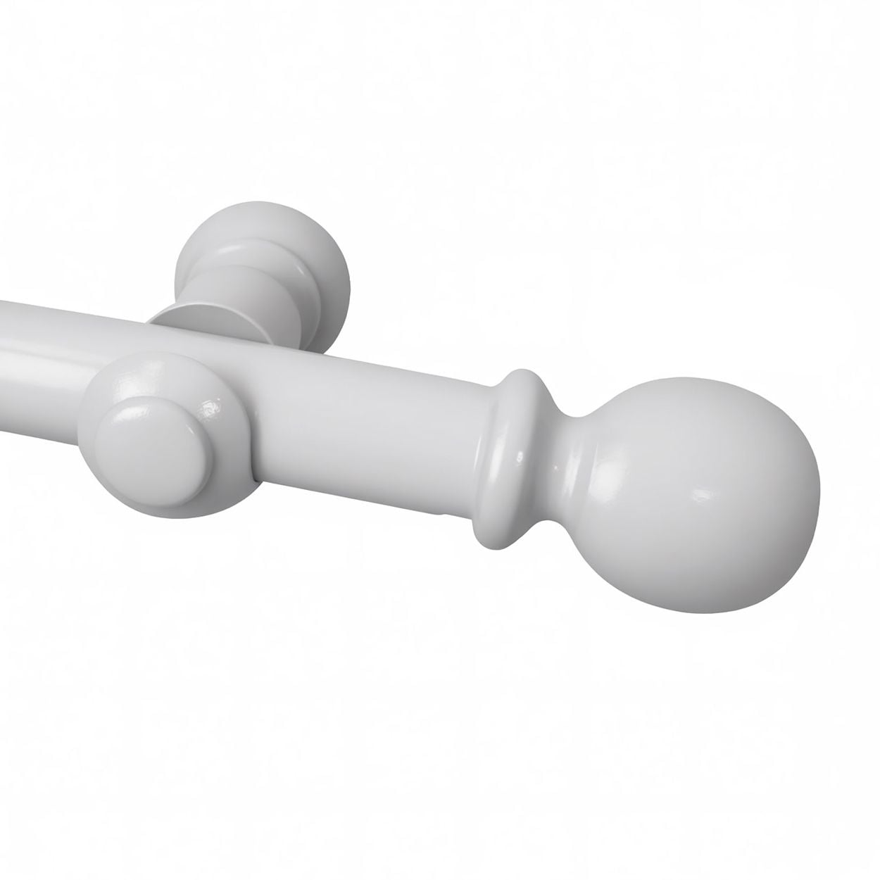 De Vielle 28mm Wooden Curtain Pole Grey 2.4m