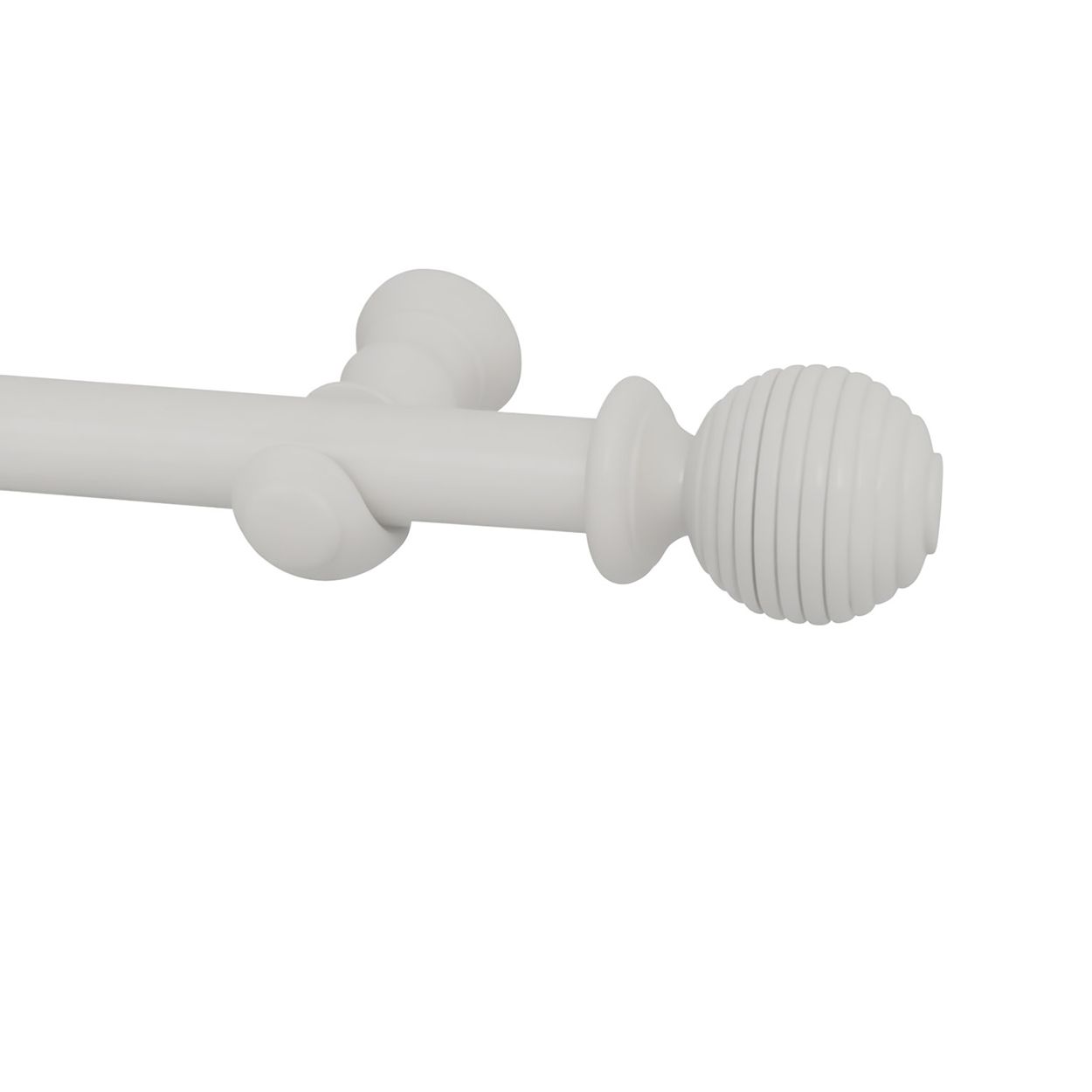 De Vielle 35mm Wooden Curtain Pole Grey Ball 3.0m
