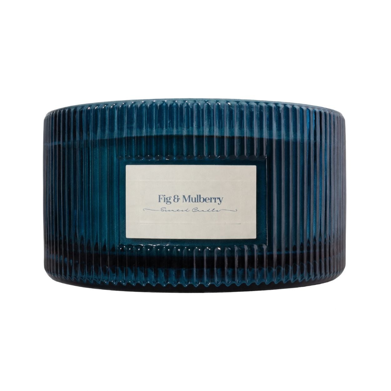 Ribbed Three Wick Candle-Fig & Mulberry
