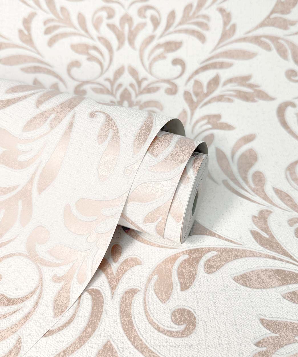 Azara Damask Wallpaper, Rose