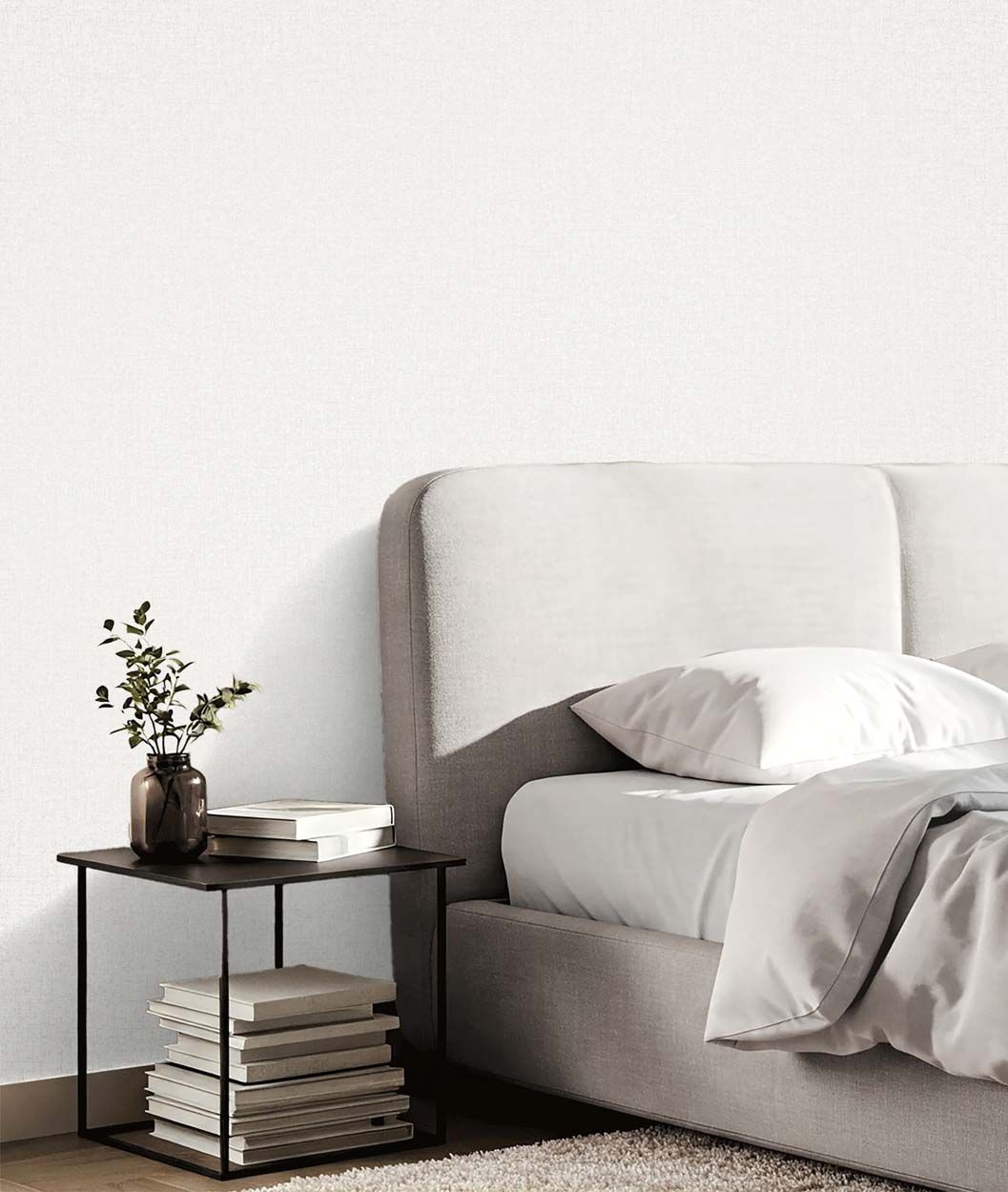 Azara Plain Wallpaper, Soft White