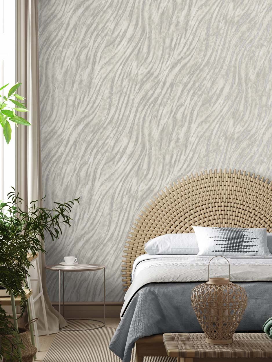 Crown Ember Wallpaper, Grey