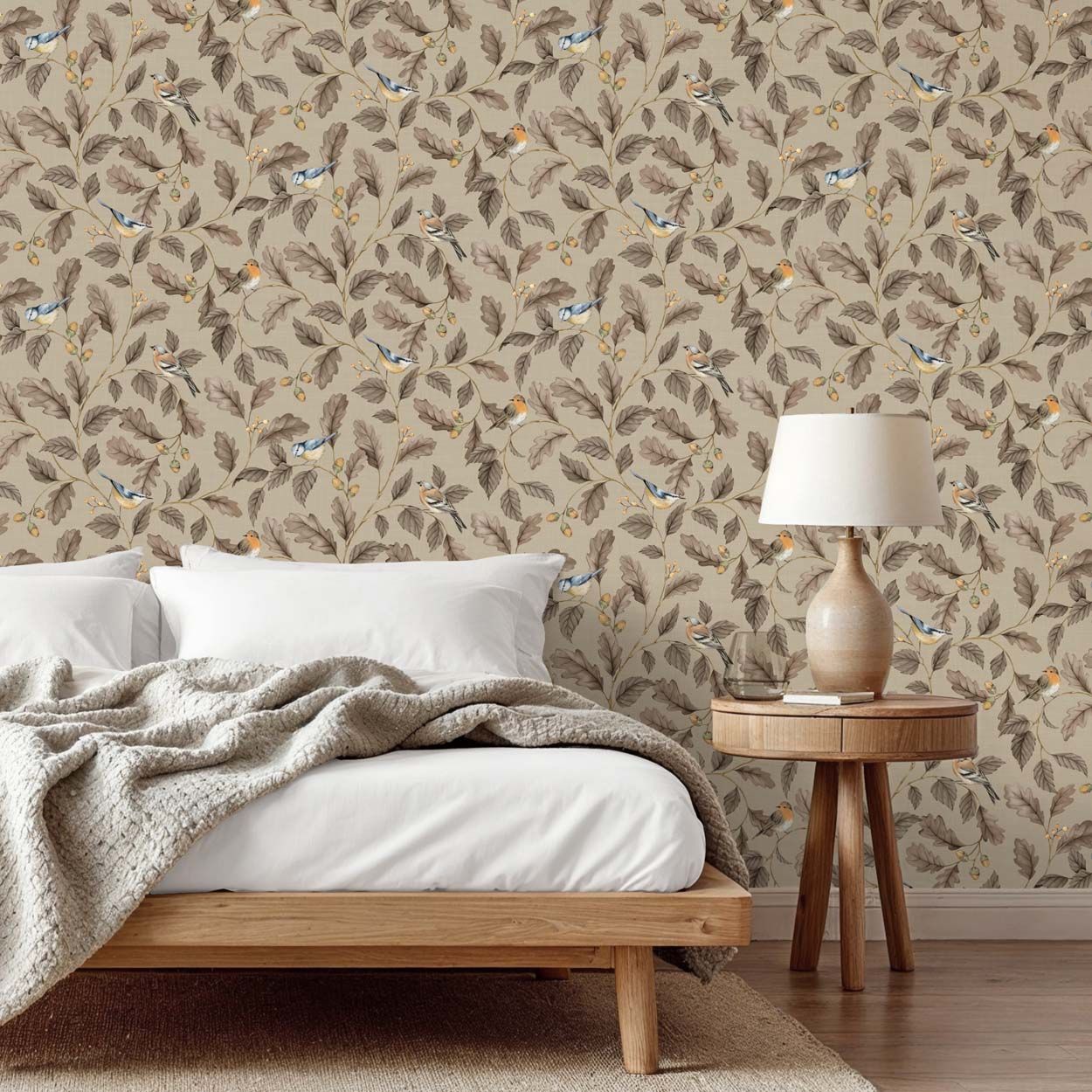 Crown Oakleigh Trail Wallpaper, Taupe