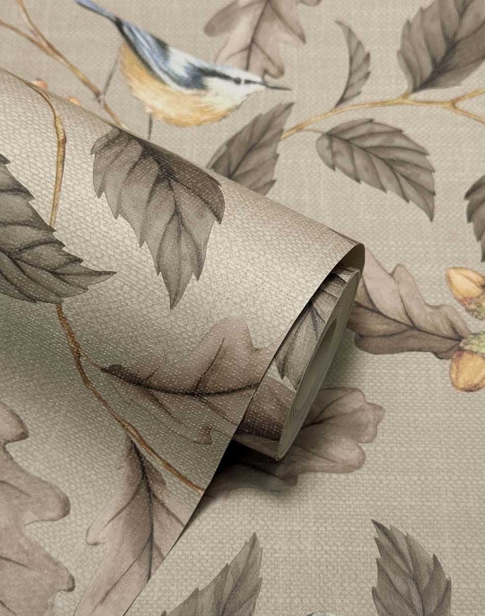 Crown Oakleigh Trail Wallpaper, Taupe