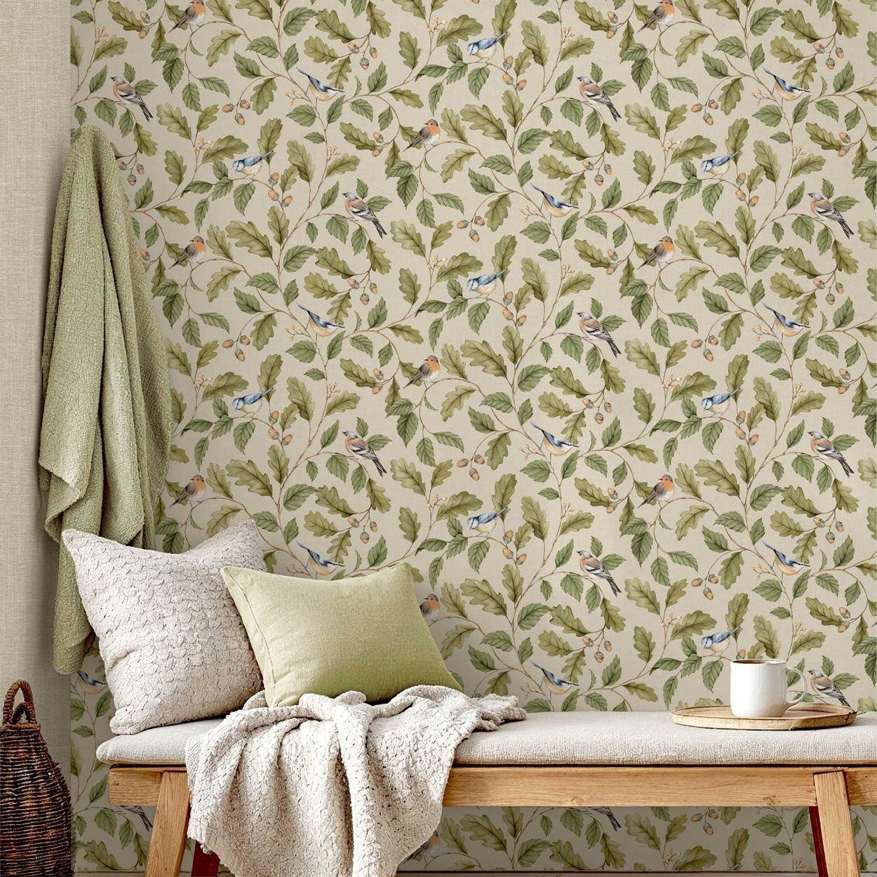 Crown Oakleigh Trail Wallpaper, Natural