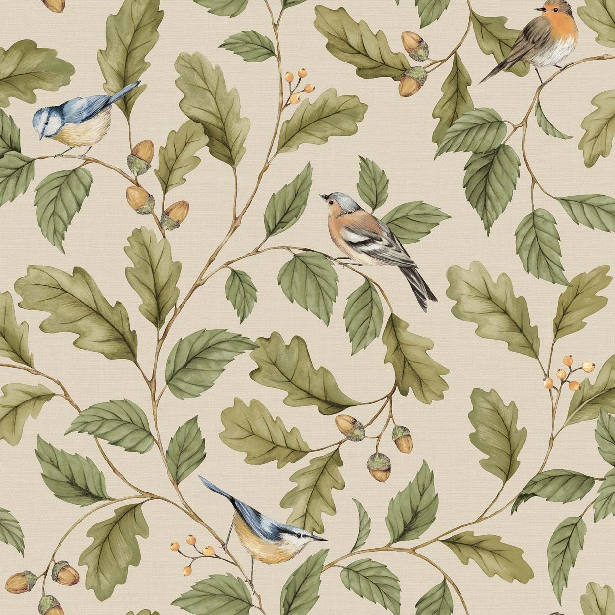 Crown Oakleigh Trail Wallpaper, Natural