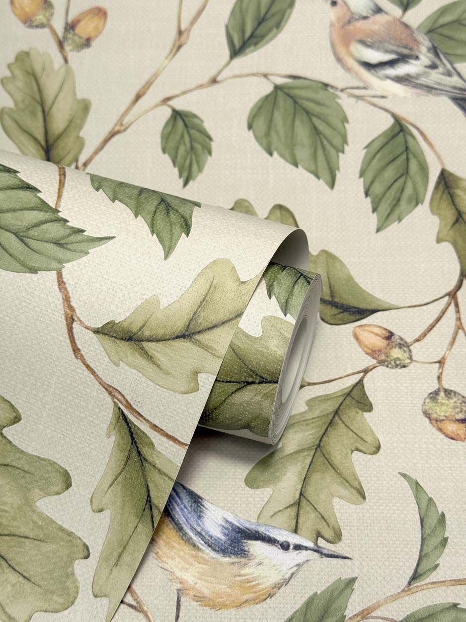 Crown Oakleigh Trail Wallpaper, Natural