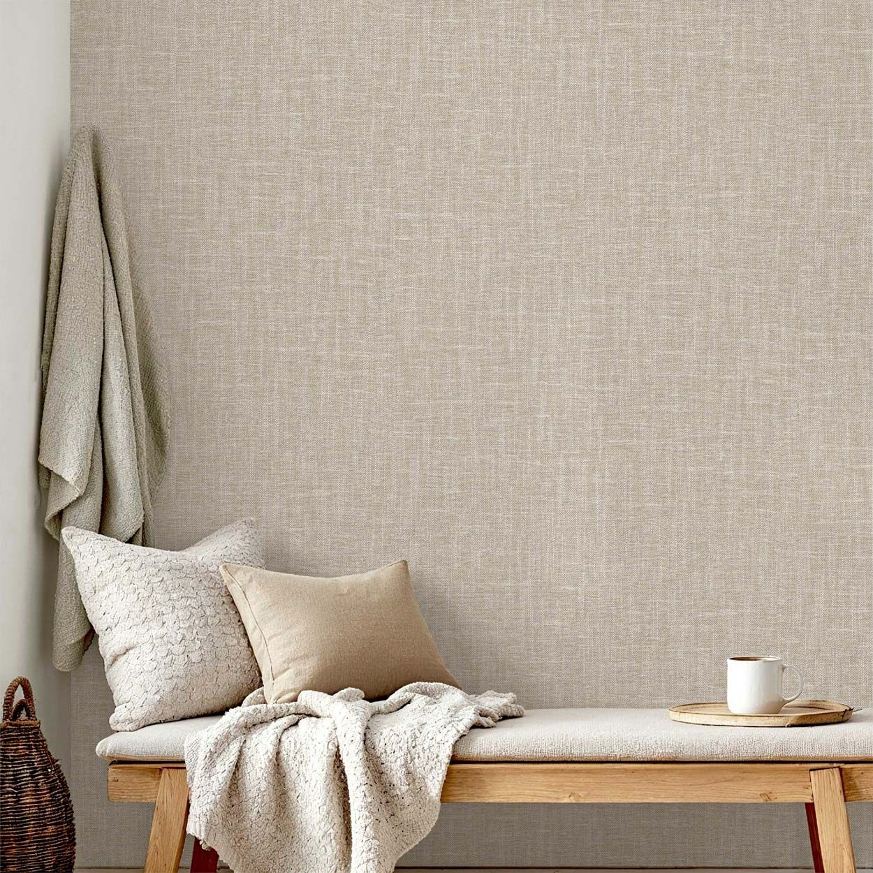 Crown Oakleigh Trail Wallpaper, Taupe