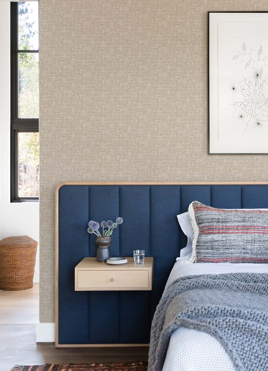 NuWall Poplin Peel & Stick Wallpaper, Tan
