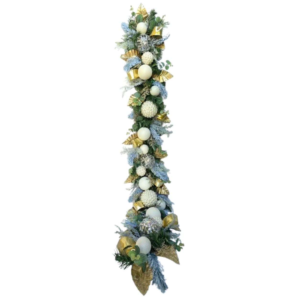 5ft Garland Green W Pearls