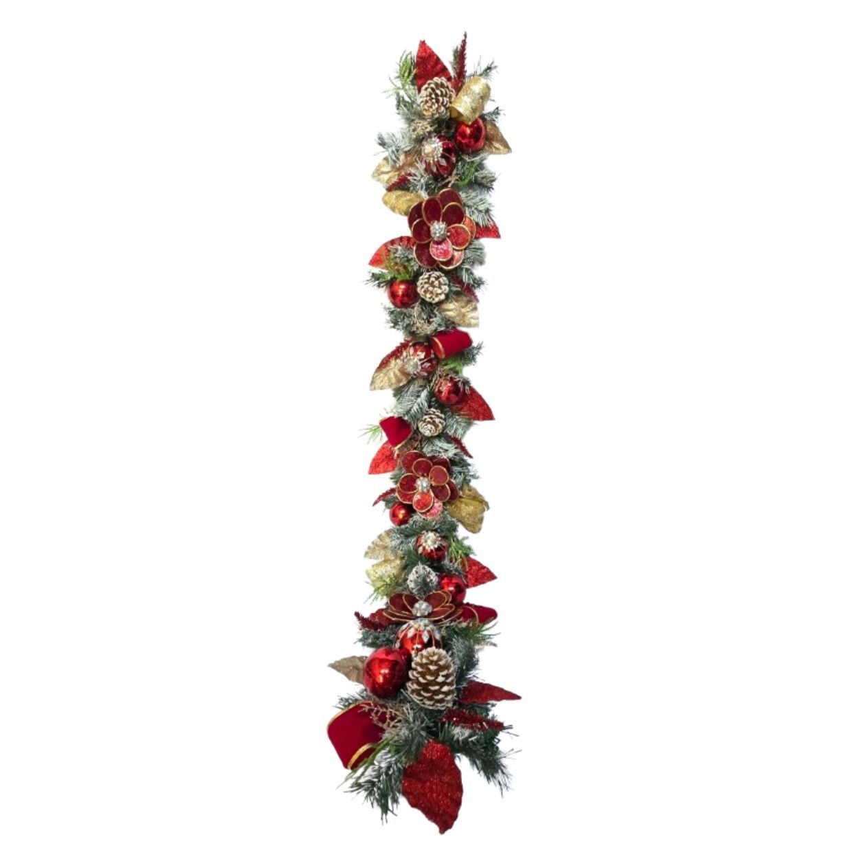 5ft Garland Red Ribbon