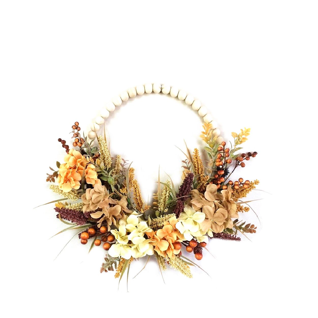 Autumn Leaves Half Wreath 50cm