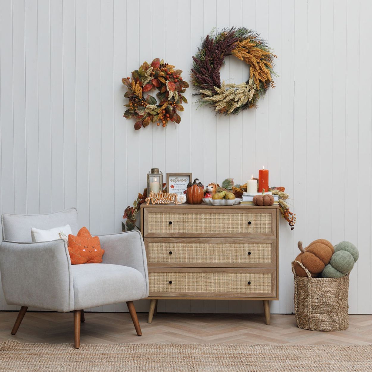 Autumn Leaves Orange Wreath