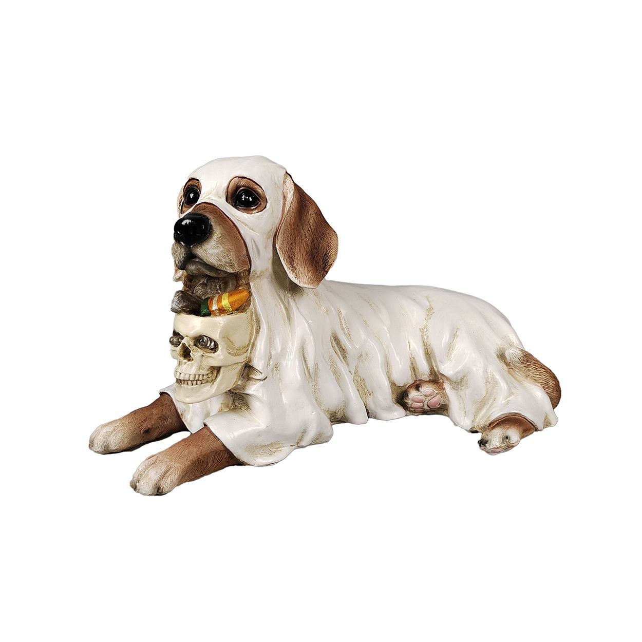Spooky ghost dog with light up halloween decor