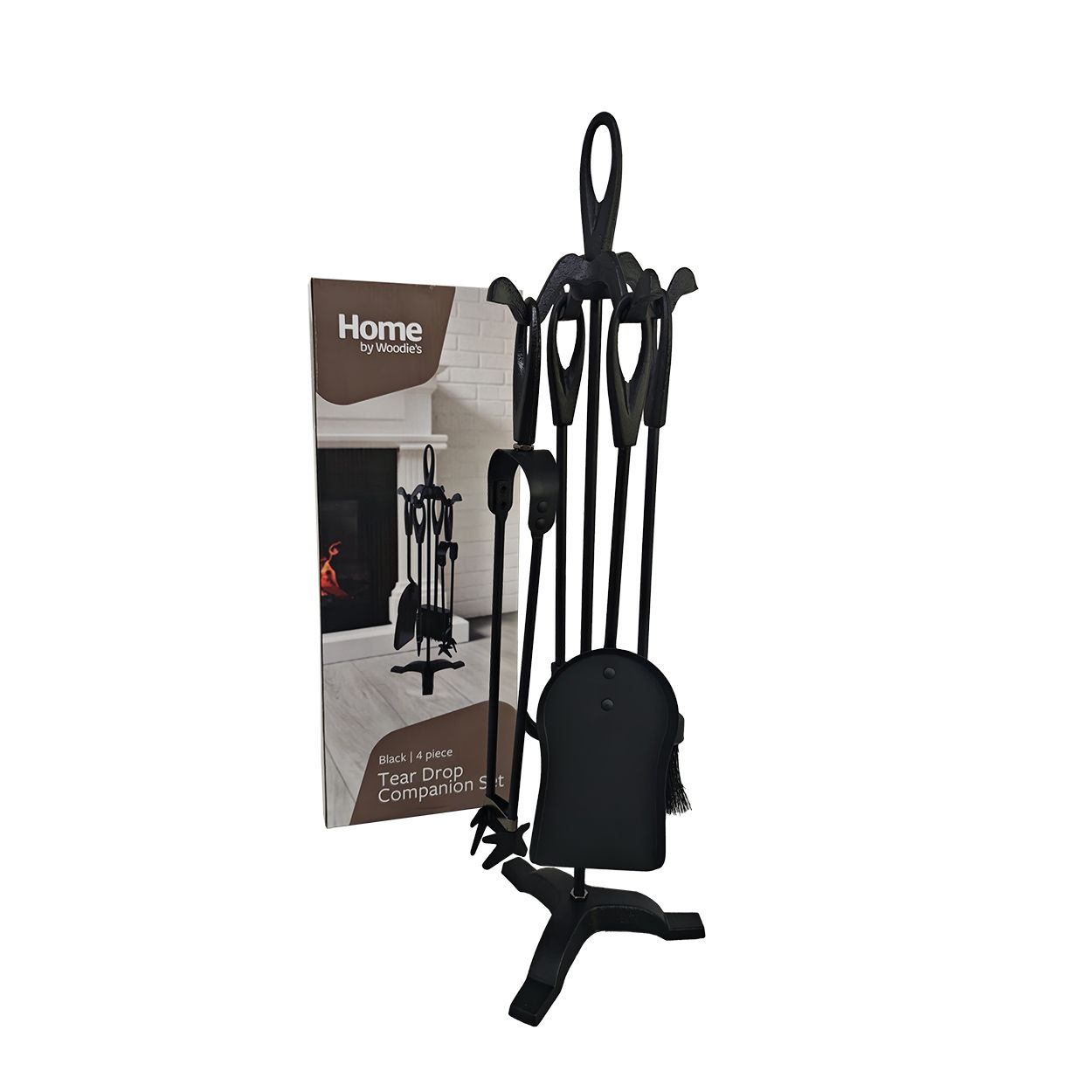 Tear Drop 4 Piece Companion Set Black