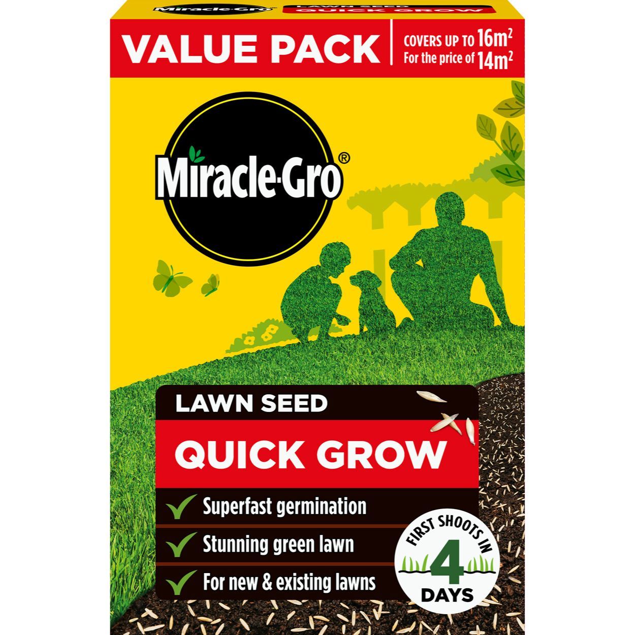 Miracle Gro Quick Grow Lawn Seed 480g