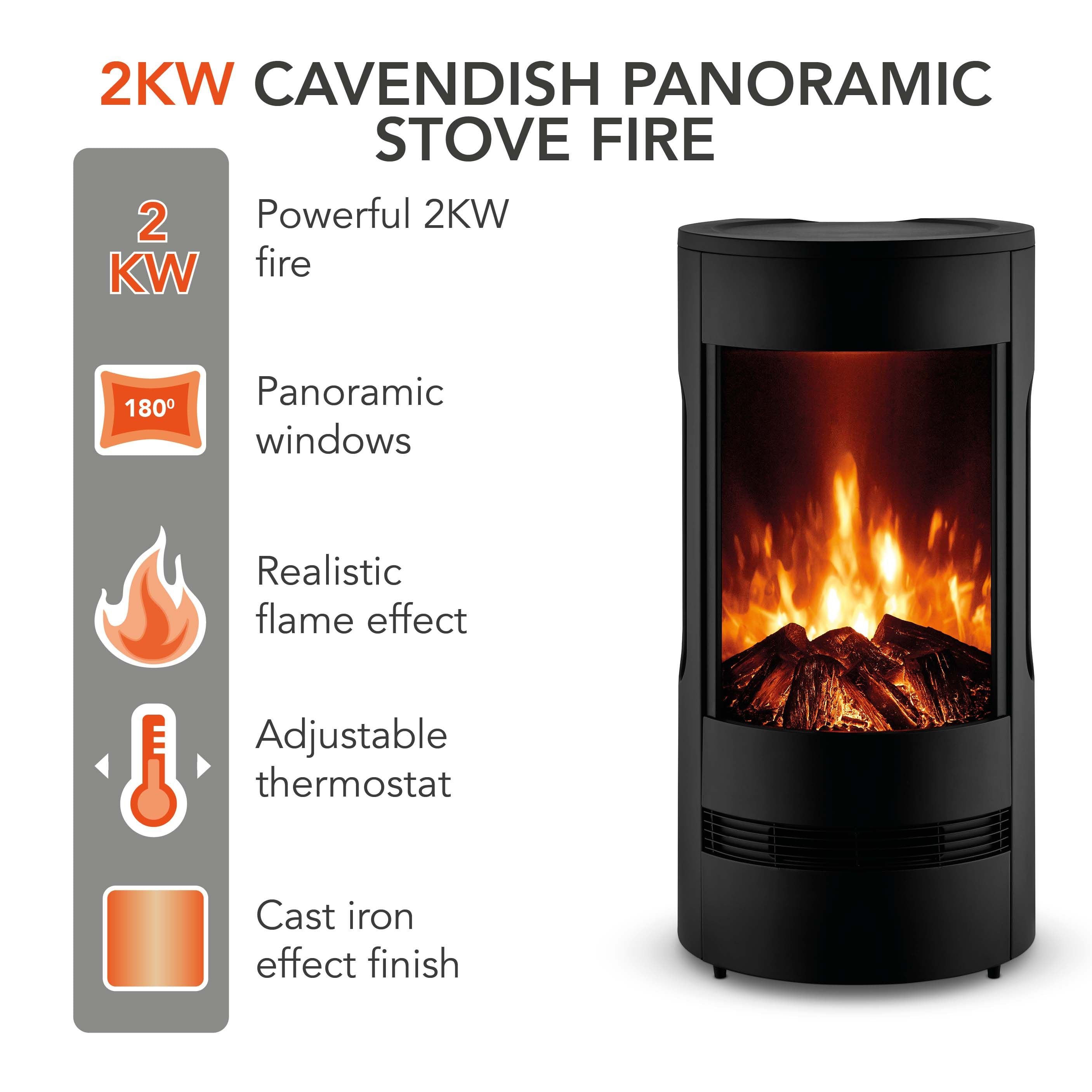 Warmlite Cavendish 2KW Stove Fire