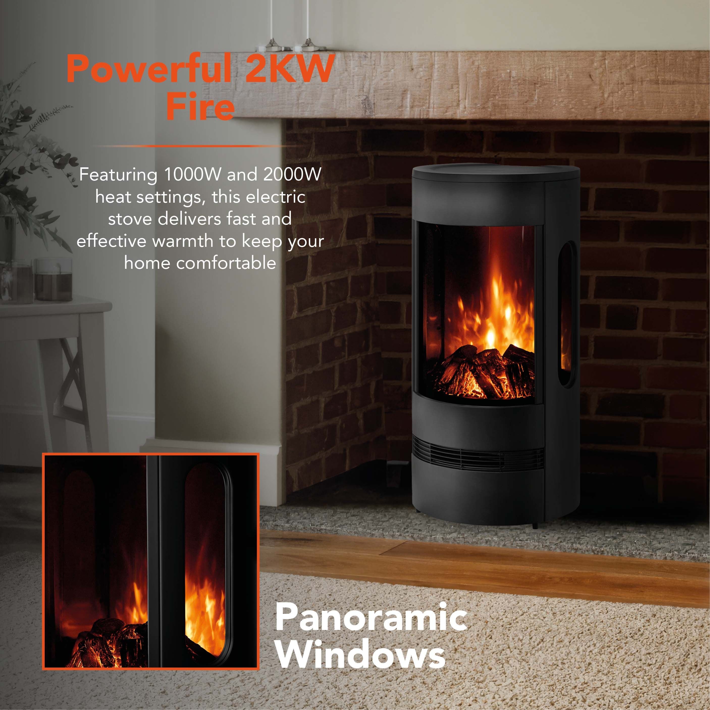 Warmlite Cavendish 2KW Stove Fire