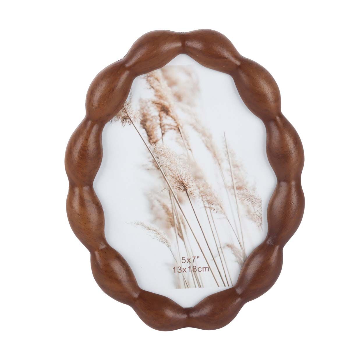 Decorative Oval Photo Frame Maroon