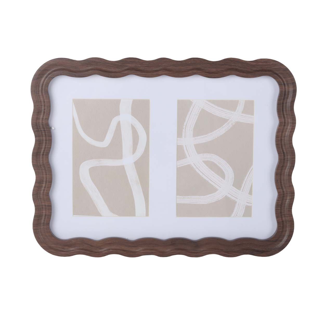 Decorative Dual Photo Frame Maroon