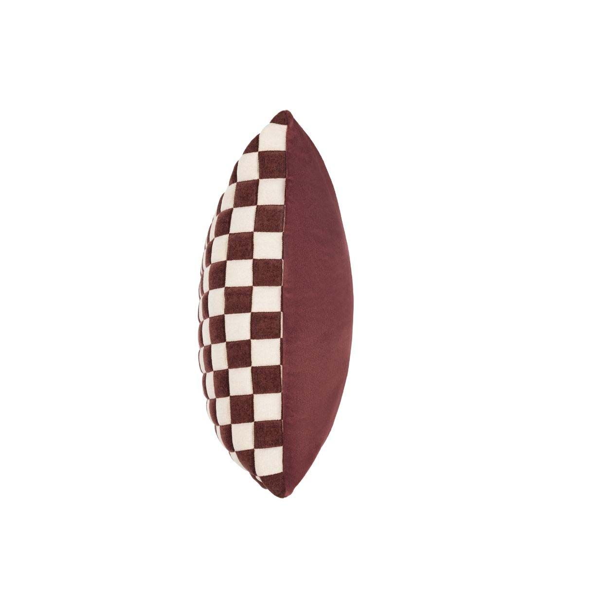 Gingham Cushion 45x45 Aubergine