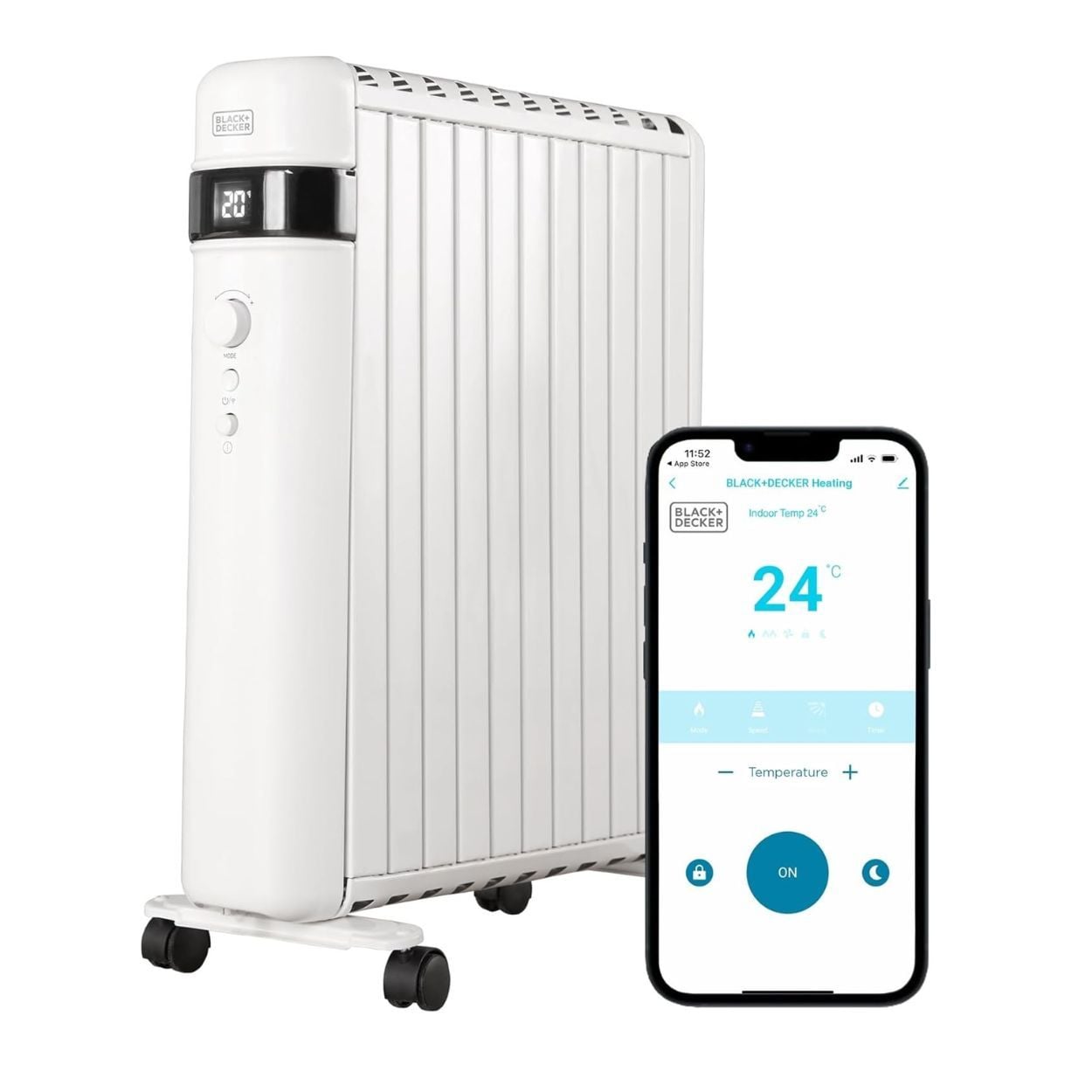 Black & Decker 1.5KW Smart Digital Oil Free Radiator