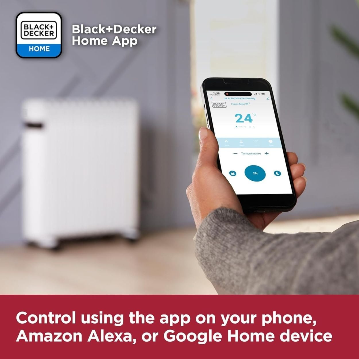 Black & Decker 1.5KW Smart Digital Oil Free Radiator