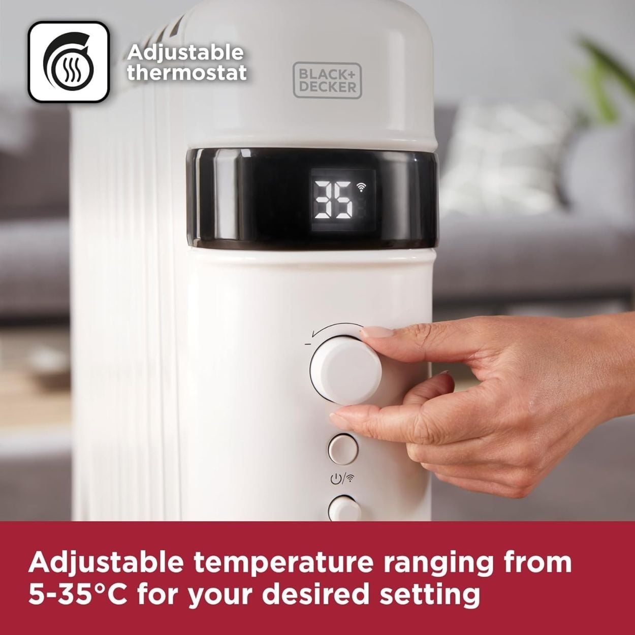 Black & Decker 1.5KW Smart Digital Oil Free Radiator