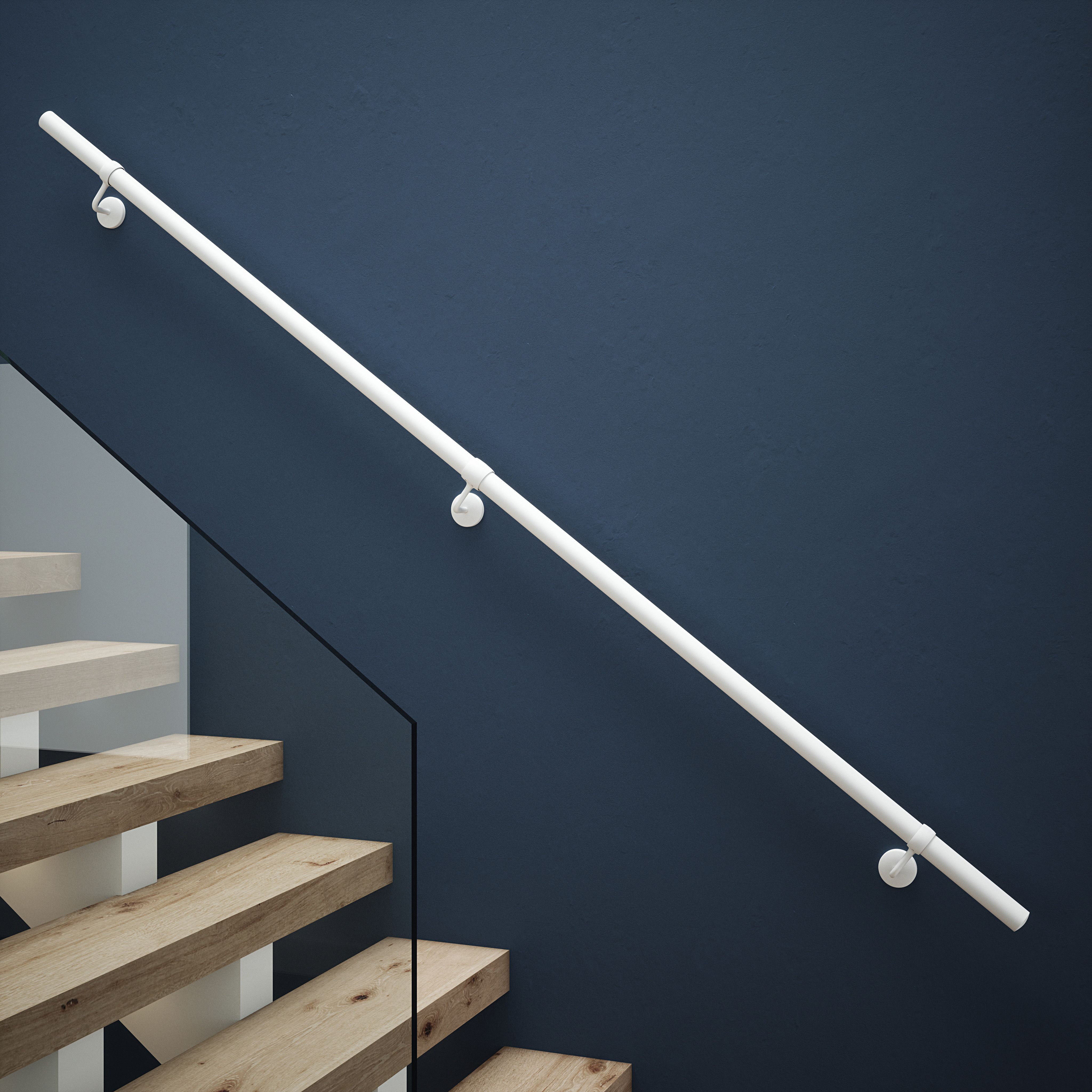 Rothley Matt White Stair Hand Rail Kit 2.4M
