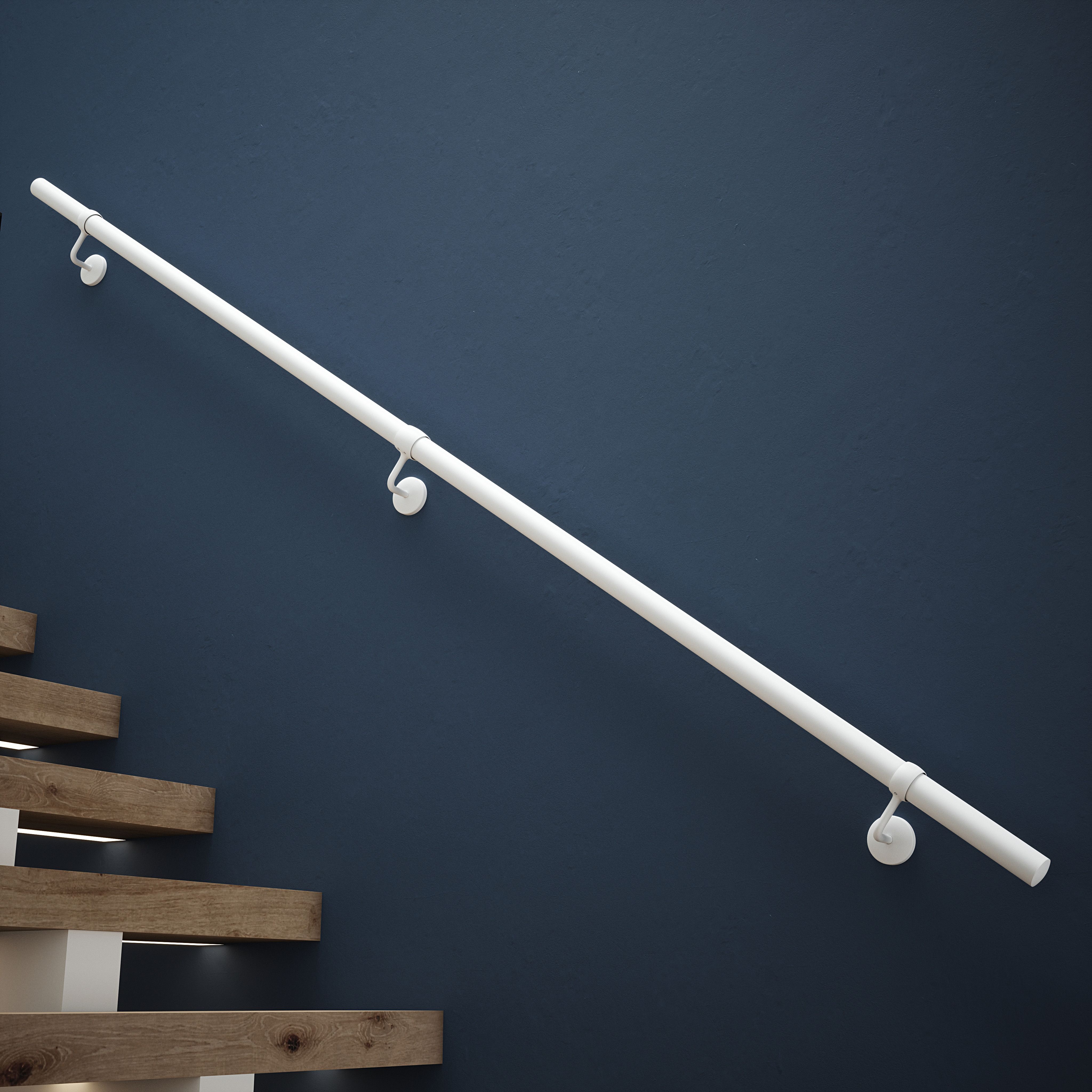 Rothley Matt White Stair Hand Rail Kit 2.4M