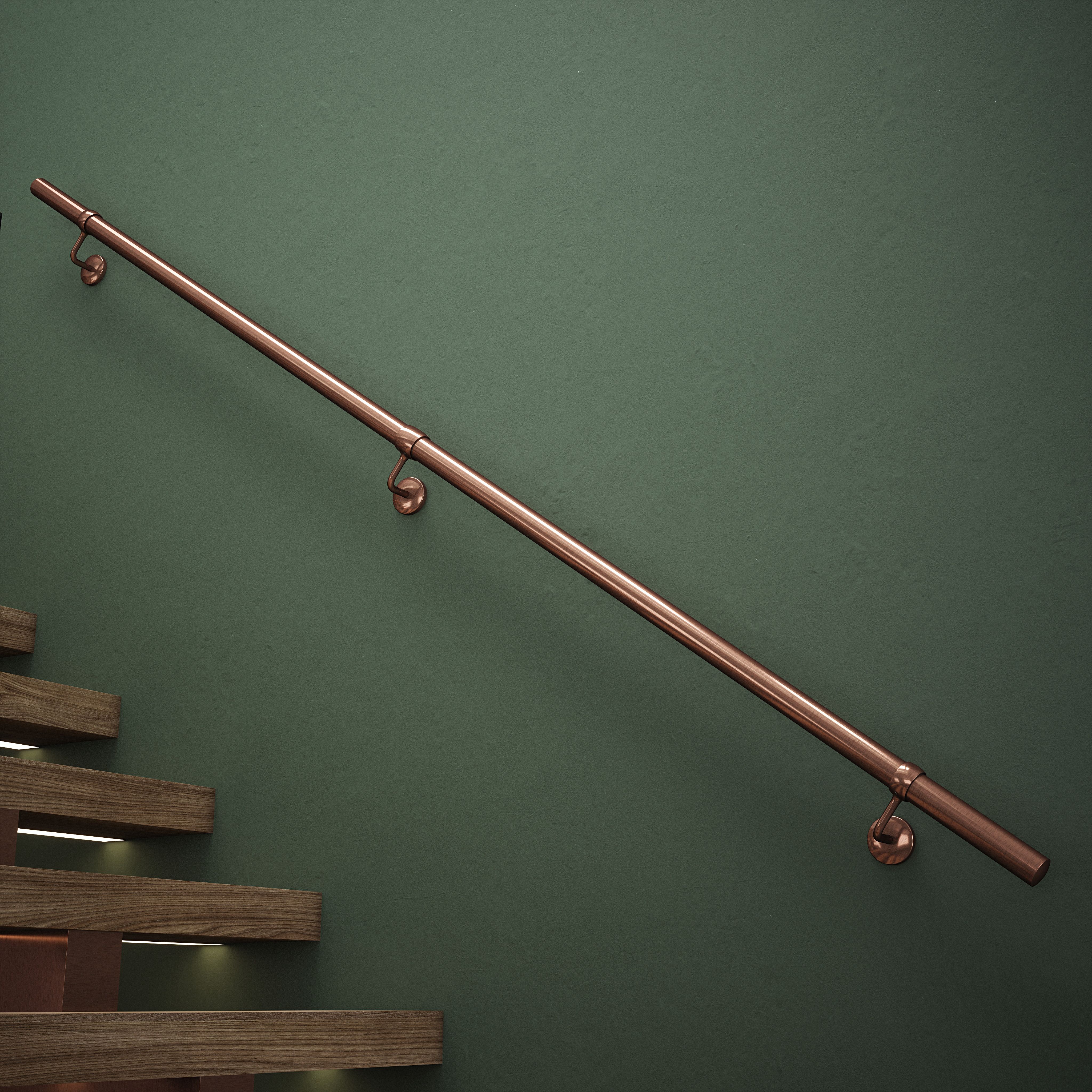 Rothley Antique Copper Stair Hand Rail Kit 2.4M