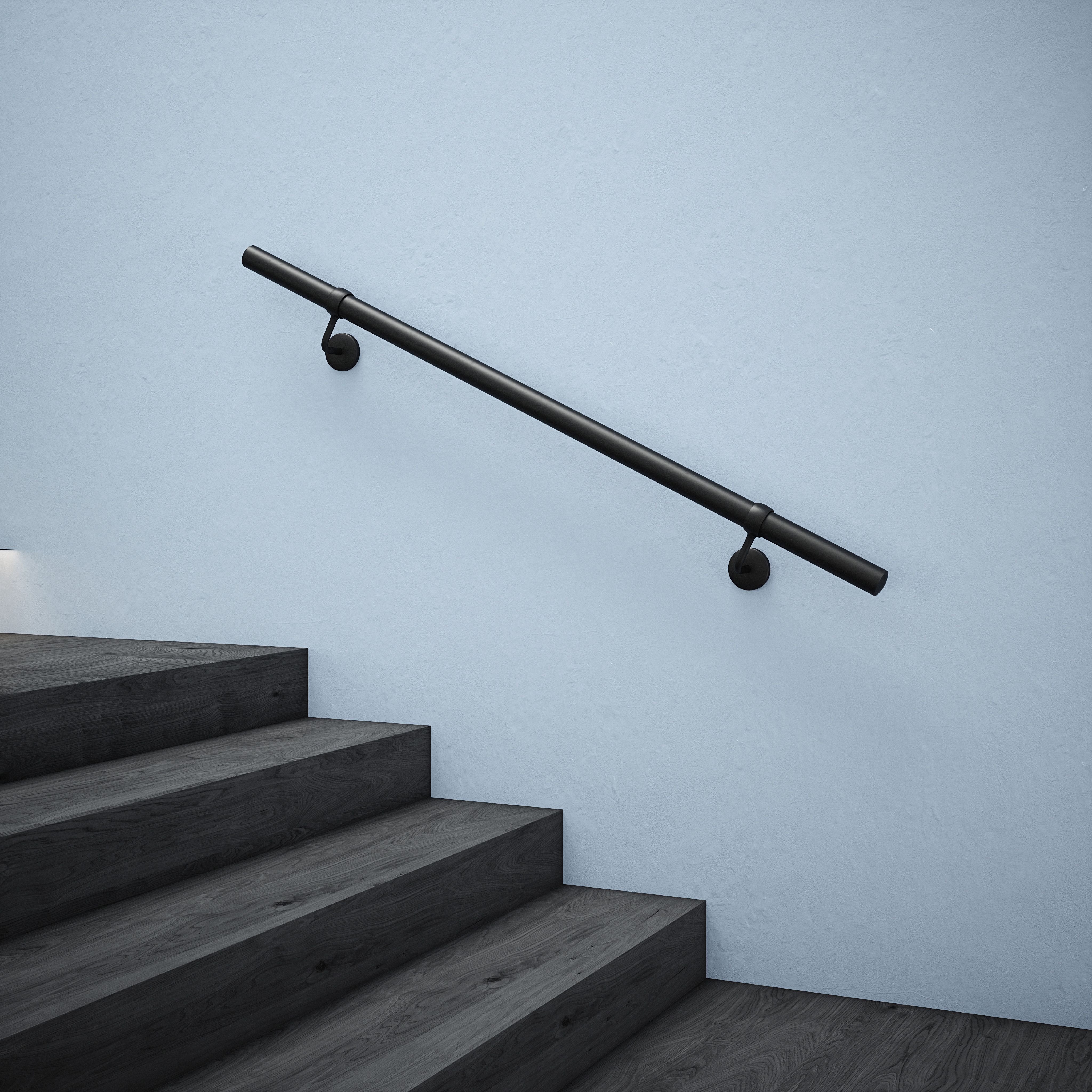 Rothley Matt Black Stair Hand Rail Kit 1.2M