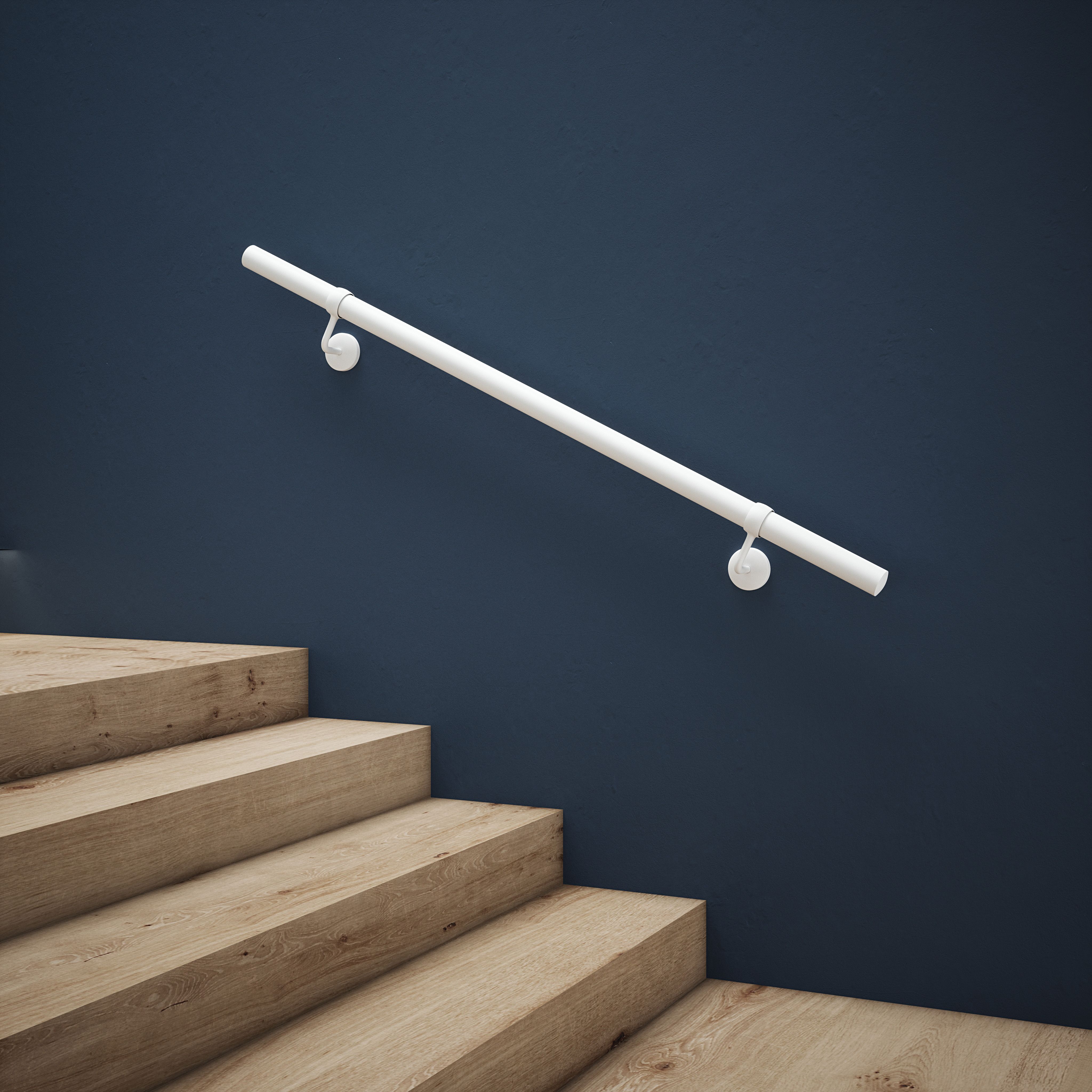 Rothley Matt White Stair Hand Rail Kit 1.2M