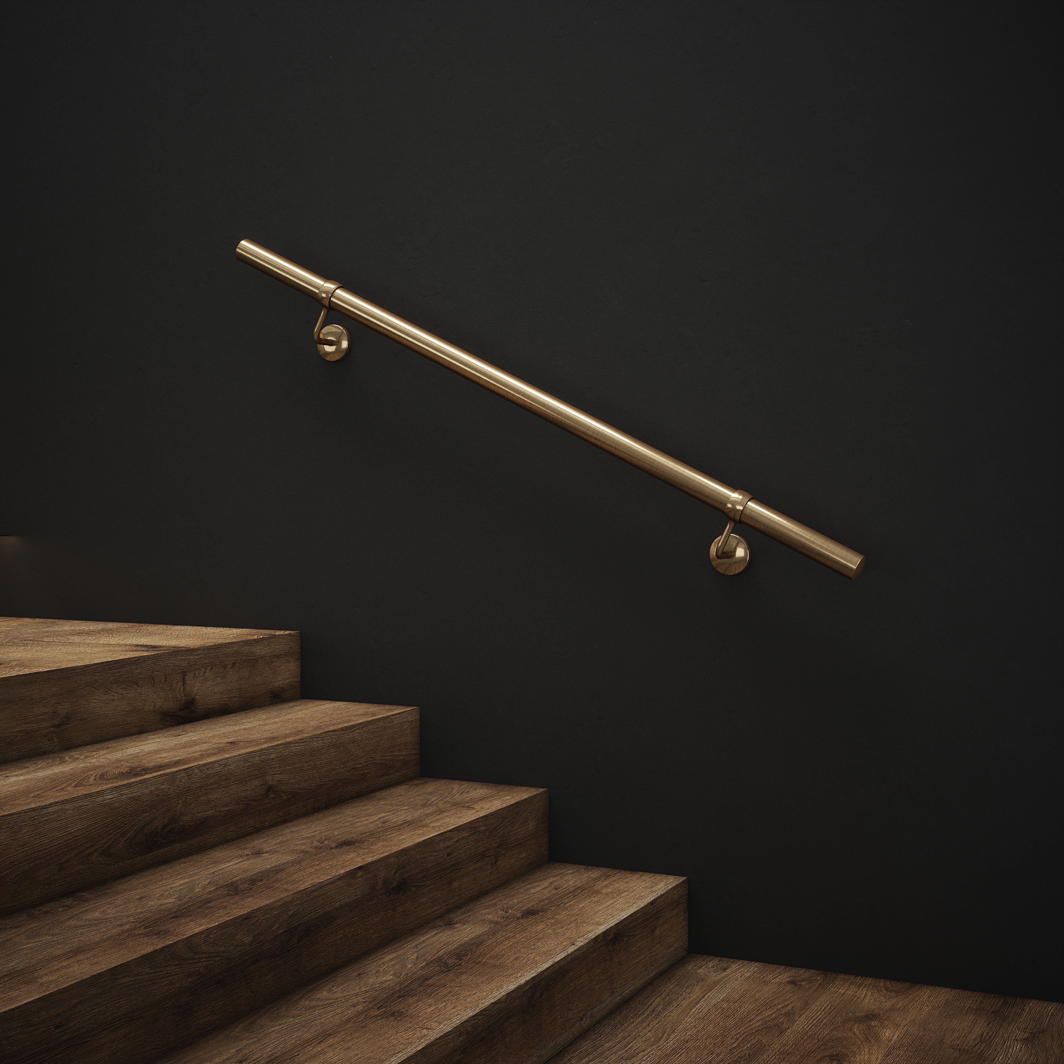 Rothley Antique Brass Stair Hand Rail Kit 1.2M