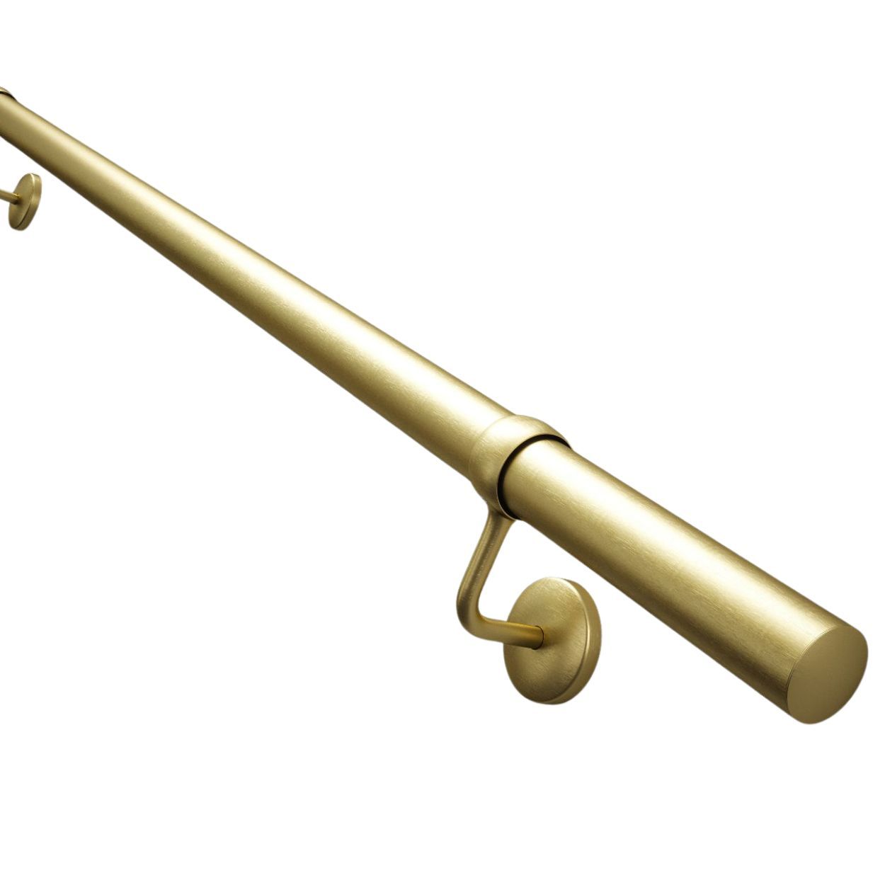 Rothley Satin Brass Stair Hand Rail Kit 1.2M