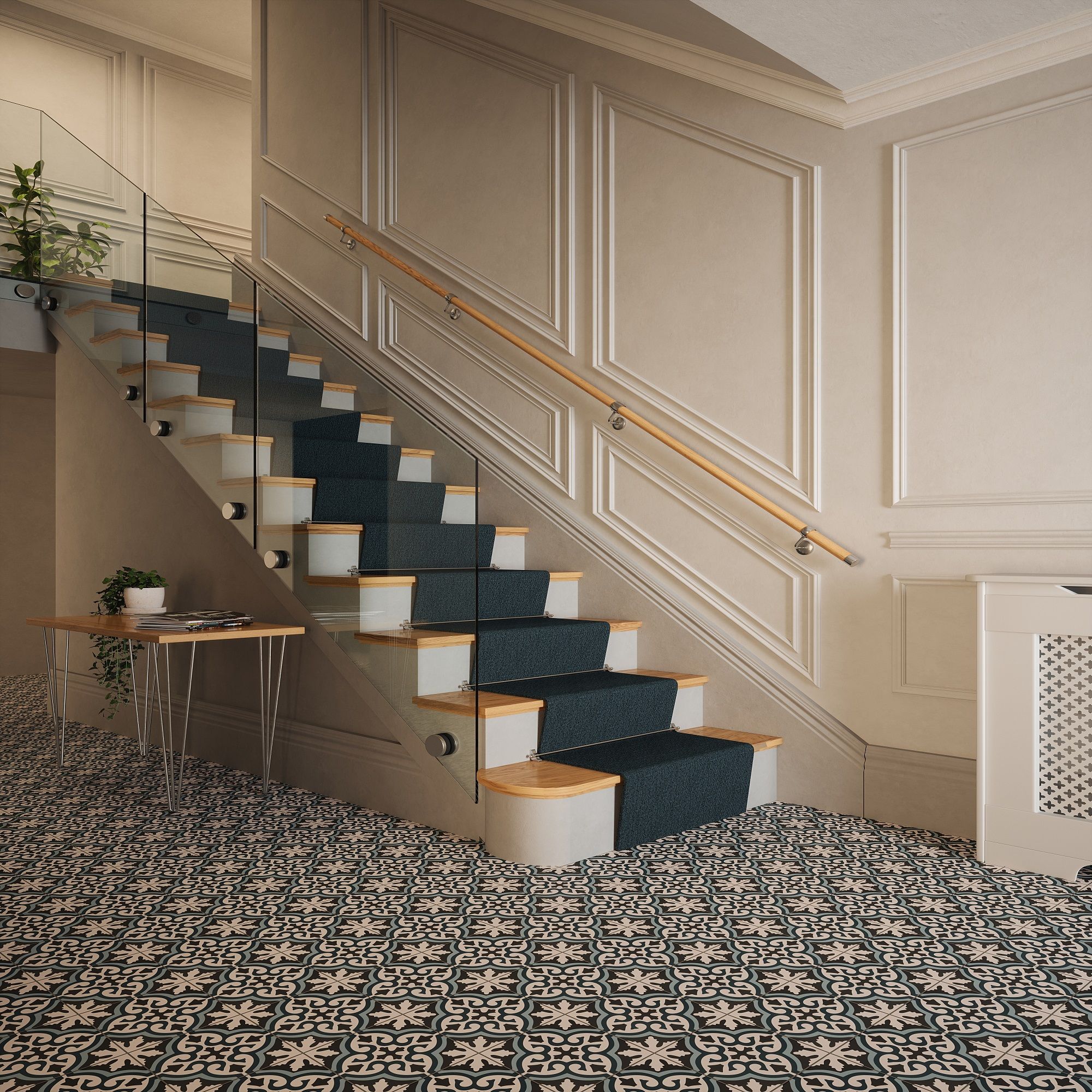 Rothley Stair Hand Rail Kit Oak Wood 3.6M
