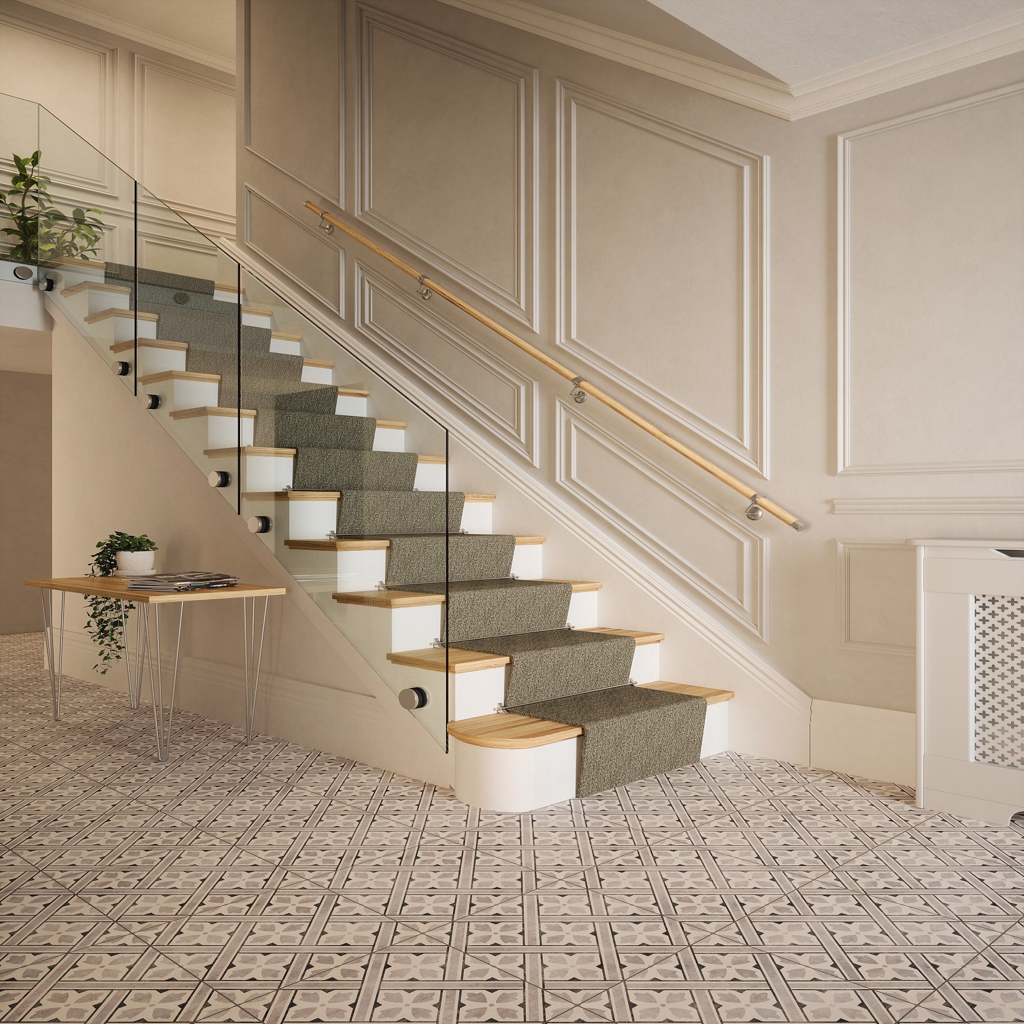 Rothley Stair Hand Rail Kit Pine Wood 3.6M