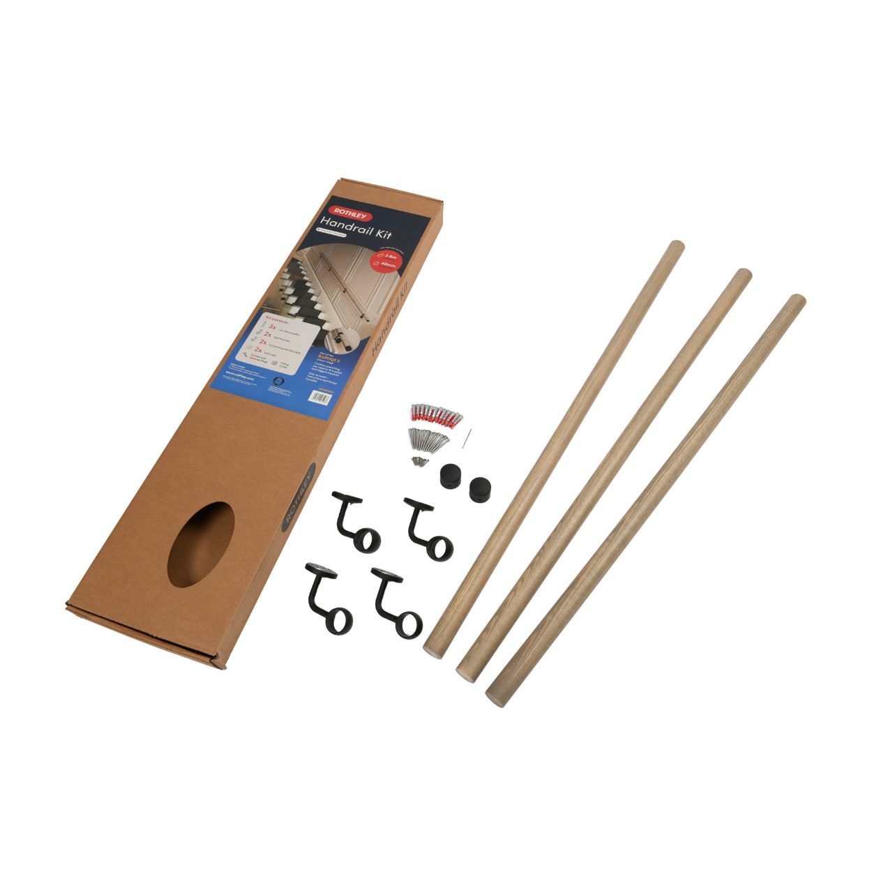 Rothley Stair Hand Rail Kit Drift Wood 3.6M
