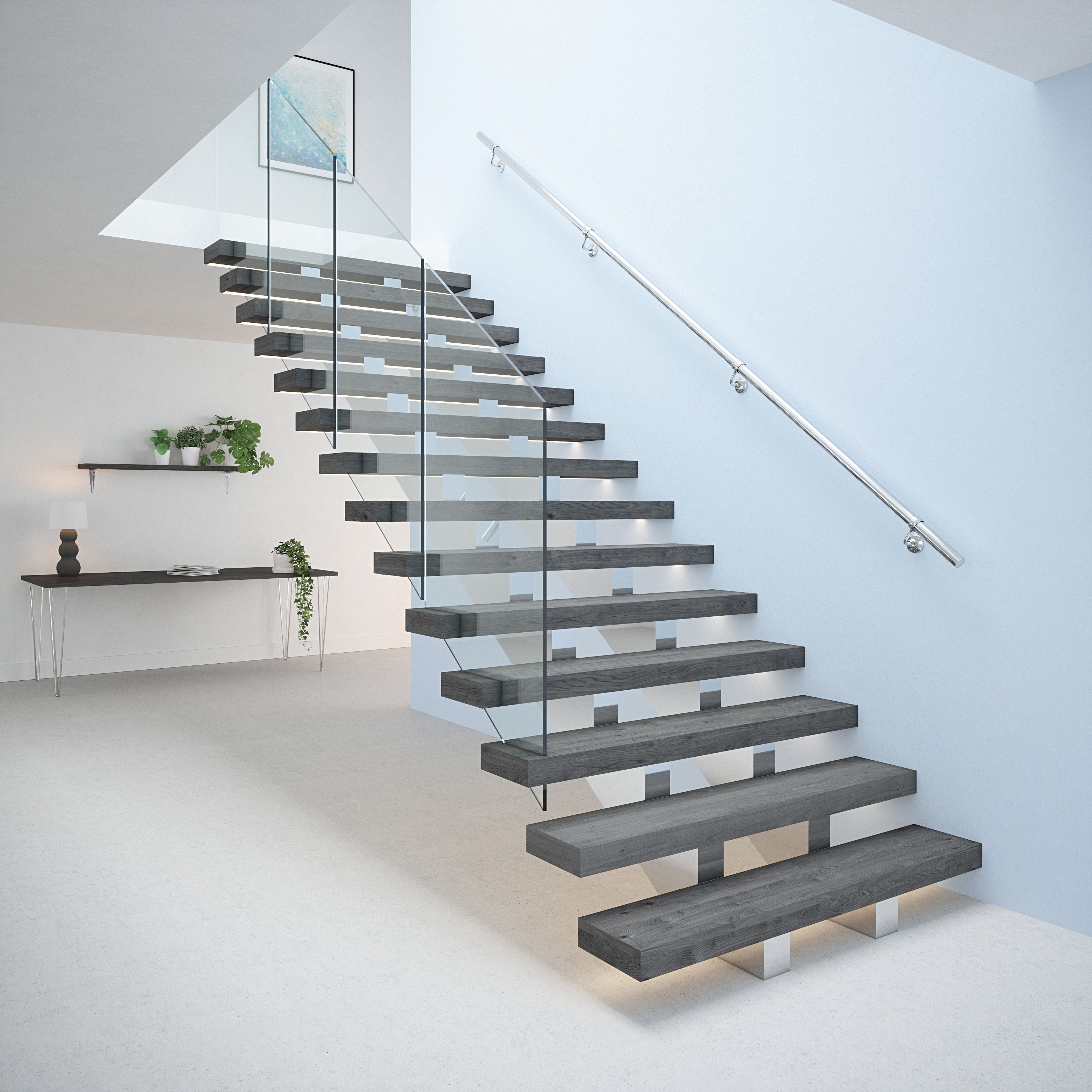 Rothley Polished Stair Hand Rail Kit 3.6M