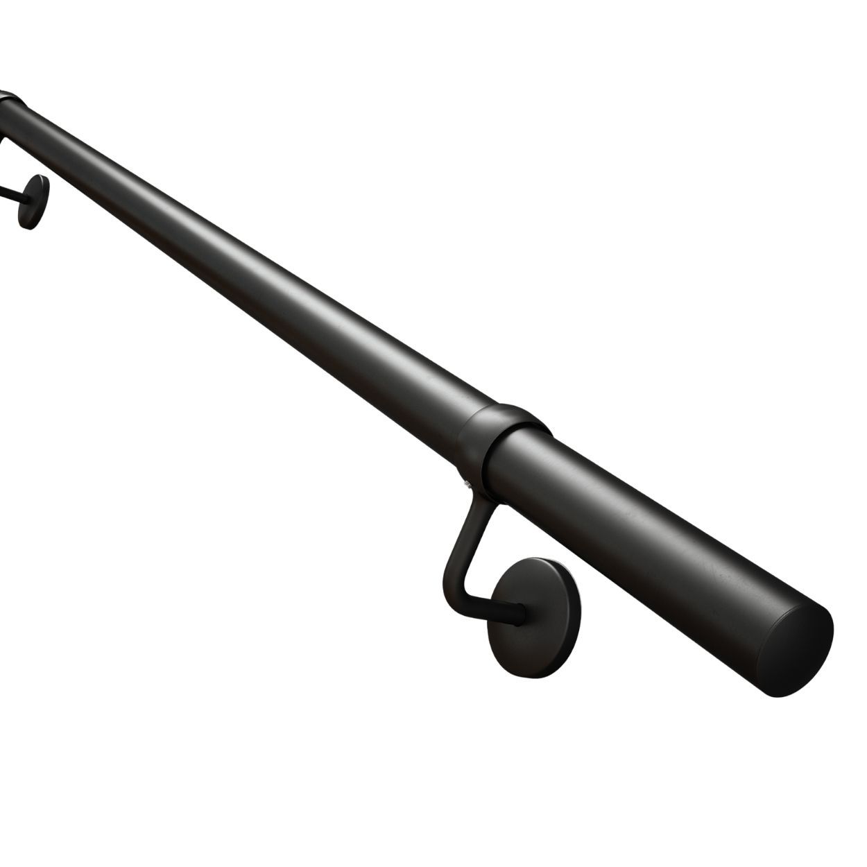 Rothley Matt Black Stair Hand Rail Kit 3.6M
