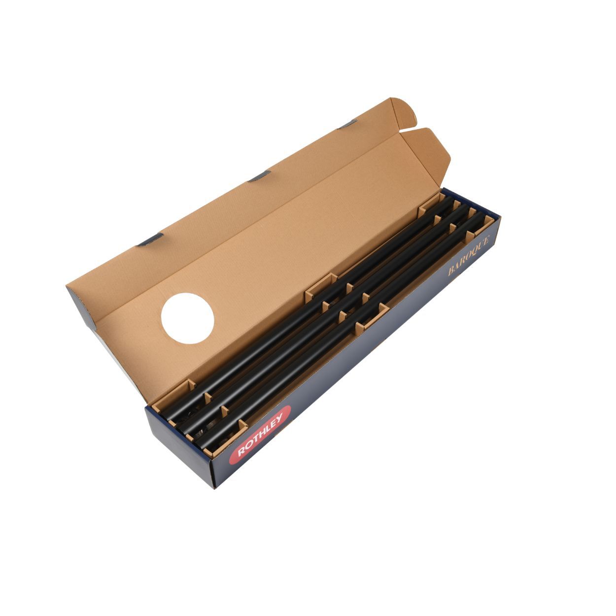 Rothley Matt Black Stair Hand Rail Kit 3.6M