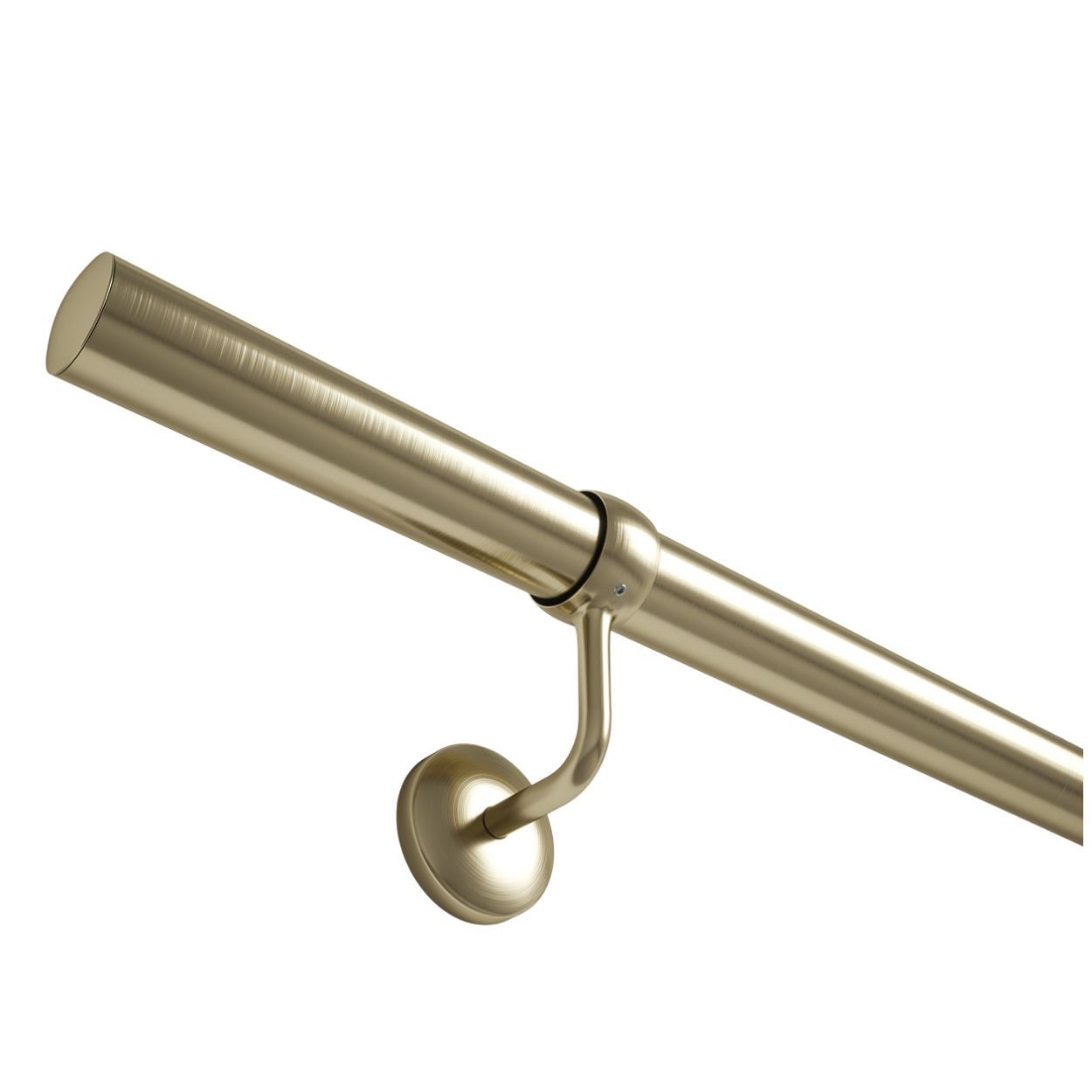 Forgeworks Satin Brass Stair Hand Rail Kit 3.6M